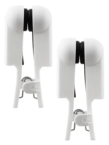 Ear Clip Electrode Double-Sided Rubber White Compatible for Tens 7000 & Standard Tens Units, Reusable Ear Clip Accessory, 1 Pair