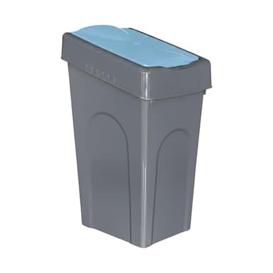 FINE STAR Plastic 50L Litre Kitchen Home Recycle Recycling Bin Office Rubbish Trash Waste Dustbin With Lid (Blue)