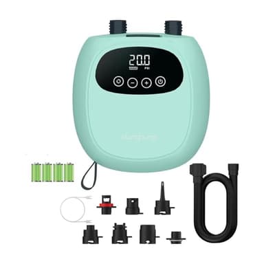 dwndpump Electric Paddle Board Pump, Rechargeable 20PSI High Pressure SUP Pump, Battery Powered Dual-Stage Inflation and Deflation Sup Air Pump, Portable Electric Pump for Kayaks, Wind Wings, SUPs