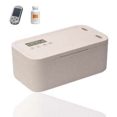 Timed Lock Box,Phone Lock Box Addiction Management,Timer Lockable Storage Box For Kitchen/Home/School/Personal/Travel/Office/Medication Storage Boxs/Snacks(Battery Not Included) (Beige)