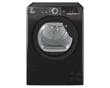 HLEC9DGB H-DRY 300 9 KG Large Capacity, Sensor Dry, 14 Programmes, B Energy, NFC Connected, Anti-Allergy, Anti- Crease, Delay Start, Freestanding Condenser Tumble Dryer - Black (HxWxDcm) - 59x60x85