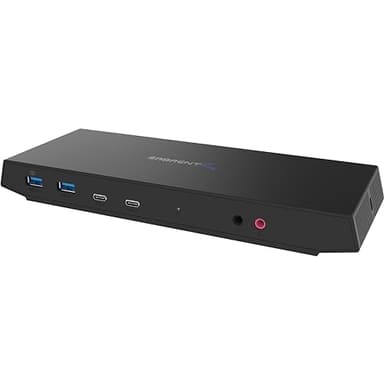 SABRENT USB-C Docking Station with Ethernet, DisplayLink Dual 4K, Power Delivery, HDMI + DisplayPort, 6 USB Ports, Audio, Universal Laptop Dock (DS-WSPD)