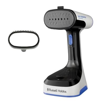 Russell Hobbs Handheld Clothes Steamer [powerful 1500W, Foldable & antibacterial] Steam Genie Easy Store (Sanitises, heats up quickly, 150ml tank, fabric nozzle, ideal for travel) 26740