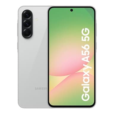 Samsung Galaxy A56 5G Smartphone, Awesome Intelligence, 8GB RAM, 256GB Memory Storage, 50MP Camera, Awesome Lightgrey, 3 Year Extended Warranty (UK Version)