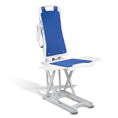 Bellavita Bathlift Lightweight Reclining Bath Lift Seat Chair (Nova Blue Covers)