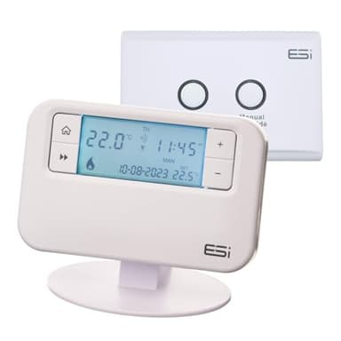 ESi ESRTP4RFW - Wireless Programmable Room Thermostat & Receiver (White) (Replacement for ESRTP4RF+) - EVO