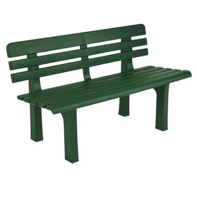 URBN GARDEN 2 Seater Plastic Weatherproof Outdoor Garden Bench Heavy Durable Waterproof Patio Furniture Perfect for Garden Patio Deck or Balcony - Green