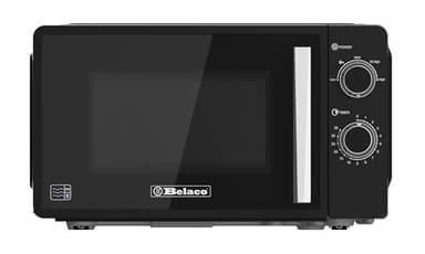 Belaco 800W Microwave Compact Size Microwave Oven with Manual Control, 10 Power Levels, 20L Capacity, Timer Function, Easy Clean Interior Ideal for Home or Office Use