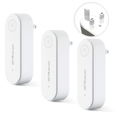 Air Purifier, 3PCS Claru Ionic Air Purifier Plug In Uk, Portable Negative Ion Technology, for Bedroom Home Office, Garage Room Pets, Instantly Cleans Whisper Quiet, Filter-Free Purifier