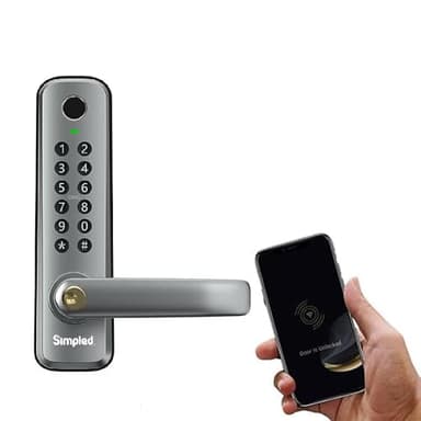 Simpled WF-SP Weatherproof Slim Series Smart Lock - Designed for The UK Weather, Bright