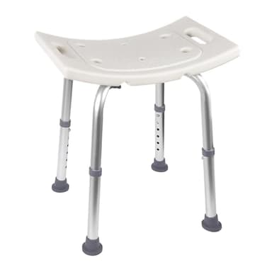 Ez2care Non-Slip Shower Stool – Adjustable Lightweight Rust-Free Aluminium Bath Chair for Elderly, Disabled, Pregnancy, Post Surgery, 37.5 to 49.5 cm (14.8 to 19.5 inch)