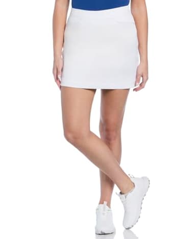 PGA TOUR Women's 16' Pull-on Knit Tricot Skort, Bright White, XS