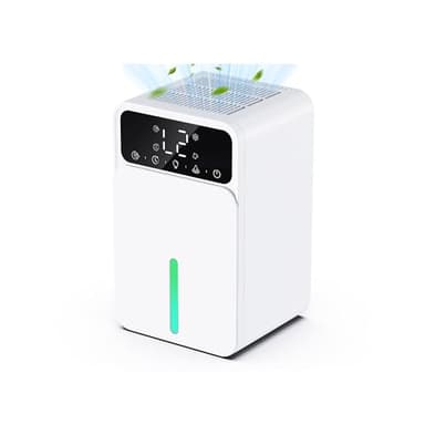 Dehumidifiers for Home, 1500ML Quite Dehumidifiers for Bedroom, Portable Bathroom Dehumidifier, 12H Timer, Automatic Shutoff, 7 Colorful Lights, Small Dehumidifier for Drying Clothes