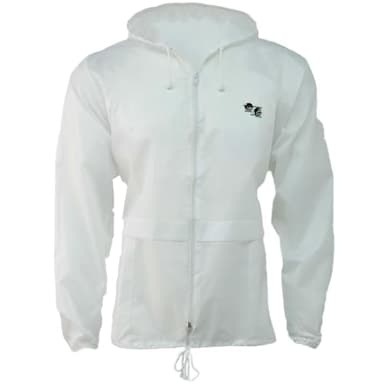 G5 APPAREL Lawn Bowling White Kagool Cagoule Unisex Hooded Rain Jacket Bowls (M)