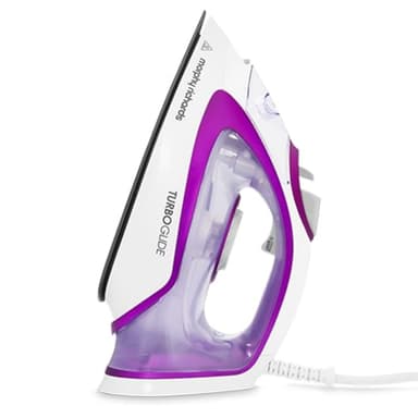 Morphy Richards TurboGlide Steam Iron, Ceramic Non stick Soleplate, 150g Boost, 40g Output, 400ml Water Tank, Anti Drip and Scale, Auto Shut-off, 3m Cord, 2800W, Purple, 302000