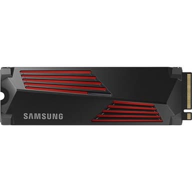 Samsung 990 PRO Heatsink NVMe M.2 SSD with heat sink, 2 TB, PCIe 4.0, 7,450 MB/s read, 6,900 MB/s write, Internal SSD with RGB for PC/console gaming and video editing, MZ-V9P2T0CW