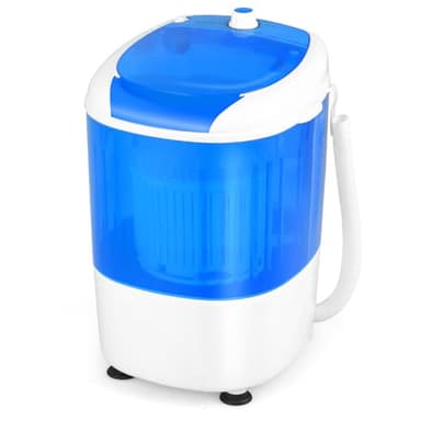 COSTWAY Portable Washing Machine, 2 in 1 Mini Single Tub Washer Spin Dryer with Timing Function, Compact Wash Machines for Flats, Dorm, RV, Camping (Blue)