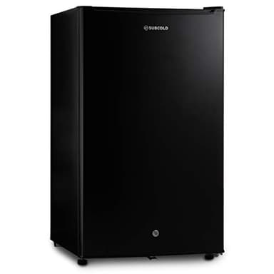 Subcold Eco100 LED Under-Counter Black Fridge | Freestanding Refrigerator | Solid Door with Chiller Box | LED Light + Lock & Key | Energy Efficient (95L, Black)