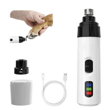 Dog Nail Grinders Silent - 2 Speed Pet Friendly Electric Dog Nail Trimmer, USB Charging Fully Automatic Painless Groom Pro for Most Cats, Dogs, Pets 0716
