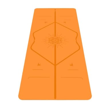 Liforme Gratitude Yoga Mat - Patented Alignment System, Warrior-like Grip, Non-slip, Eco-friendly and Biodegradable, sweat-resistant, Long, Wide and Thick - Gratitude Special Edition (Orange)