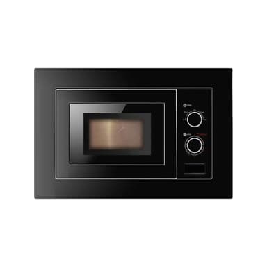 Cookology IM17LBK Built-in Integrated Microwave Oven in Black - 17 Litre Capacity - 24.5cm Turntable - 5 Power Levels - Frame Kit Included