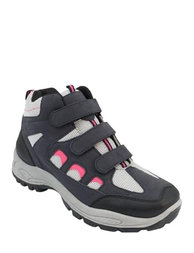 Chums Ladies Wide EE Fit Walking Demi Boot with Touch Fastening & Cushioned Ankle Support Navy 6