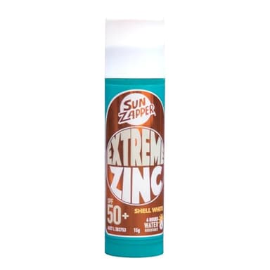 Sun Zapper Extreme Zinc Stick - White Colour Sunblock Stick for Face SPF50+ Zinc Oxide Mineral Sunscreen Made in Australia