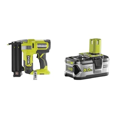 RYOBI 18V ONE Plus Cordless 18 Gauge Nailer, Hyper Green, Aluminium, 100% Aluminium, Green
