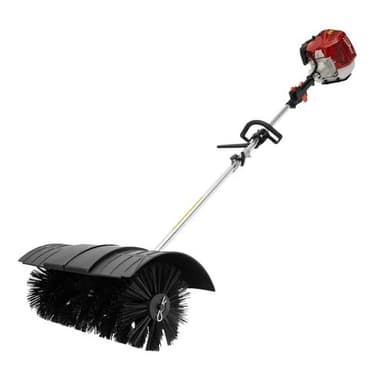 2 Stroke Gas Power Nylon Brush Broom Sweeper Artificial Grass Driveway Turf Snow Clean Petrol Powered Sweeping Cleaner Air Cooled Engine Cleaning Tool Adjustable Speed Large Area For Dirt Leaves