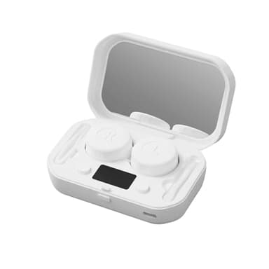 Fesatccoz Ultrasonic Contact Lens Cleaner Machine, 49Khz High- Frequency Electrical Contact Cleaner with Timer Settings, Rechargeable and Portable Contact Lens Cleaner Machine