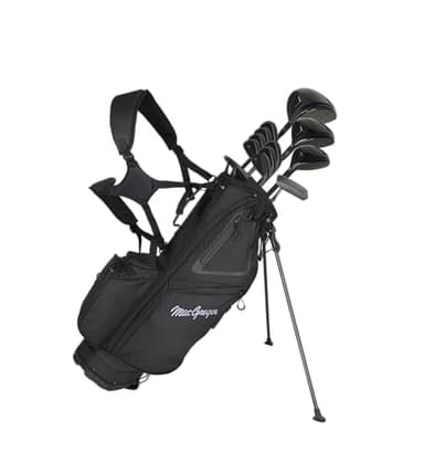 MacGregor MacBLK Golf Clubs Package Set, Mens Right Hand (Graphite/Steel, 1" Longer (6'1 and up), Stiff, Right)