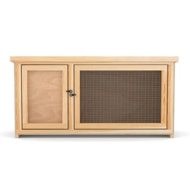 Orpington Inside-Outside Natural Finish Fully Assembled Hutch (3ft Single)