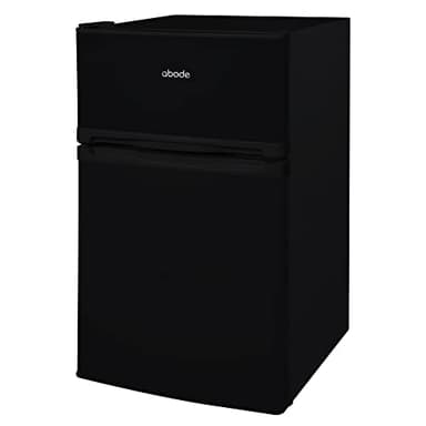 Abode Under Counter Fridge Freezer Energy Efficient 85 Litre Capacity Black, Slimline 2 Door, Freestanding, LED Light, Adjustable Thermostat, 4 Star Freezer Rating, Removable Shelves A85UCFF482E1B