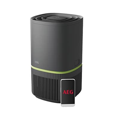 AEG Pure 5000 Compact Air Purifier for Home APO50371DG, Connected 4-stage HEPA Air Filter Cleaner Removing up to 99.5 Percent Airborne Bacteria Dust Pet Dander Allergies Pollen Silent for better sleep