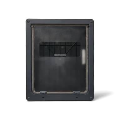 Dog Mate Lockable Large Dog Door (216G) - Flap for Large Dogs and Cats, for UPVC, Wall and Wood, Securely Designed for your Pets, Grey