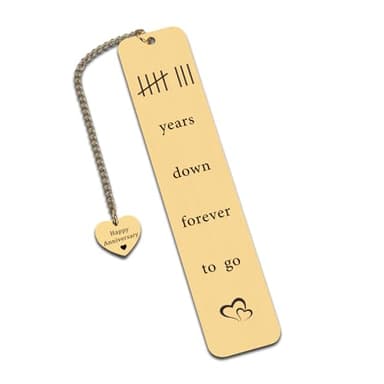 Bronze Anniversary Weeding Gifts for Her Him 8th Anniversary Bronze Gifts for Men Women 8 Year Anniversary Wedding Gifts for Husband Wife Birthday Gifts for Couple Anniversary Metal Bookmark
