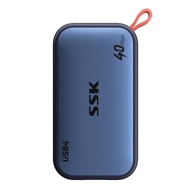 SSK 1TB SSD External Hard Drive up to 4000MB/s, USB4 40Gbps Portable SSD for Thunderbolt 4, External Solid State Drive for iPhone 15/16/17 Pro, Desktop, Laptop, Mac, Phone OTG, with LED Indicator