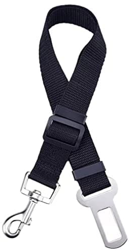 MAIN Adjustable Dog Car Safety Seat Belt - Harness Dog Seatbelt Safety Lead - Cat & Pets (BLACK)