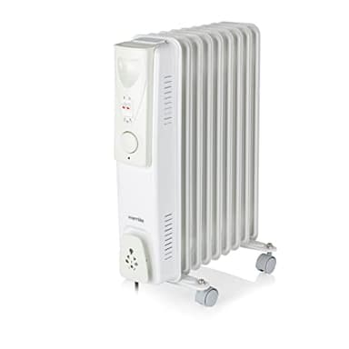 Warmlite WL43004YW 2000W 9-Fin Oil Filled Radiator with 3 Power Settings and Adjustable Timer, White