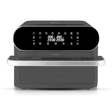 Tower T17202 Elite Flexi-Drawer Air Fryer with Divider, Vortx Cooking Technology, Digital Control Panel, 8 Cooking Presets, 1700W, Graphite
