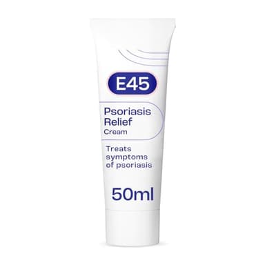 E45 Psoriasis Cream 50 ml – Treatment for Psoriasis Symptoms – to Reduce Scaling, Itching, Redness, Roughness, Dry, Hard Skin – Moisturising E45 Cream – Relieve Irritated Skin