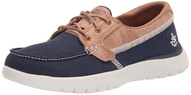 Skechers Womens Boat Shoe, Navy, 6 US