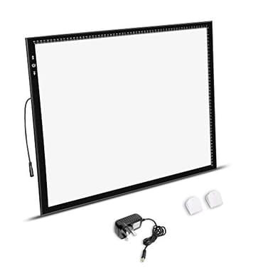 HSK A2 Artist tracing Light Box Copy Table,12V2A Adapter Power Dimmerable 5000 Lux Lock Button Artcraft Light Pad for Tatto Drawing, Sketching, Animation,Diamond Painting