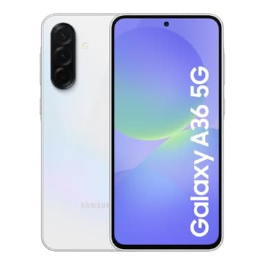 Samsung Galaxy A36 5G Smartphone, Awesome Intelligence, 8GB RAM, 256GB Storage, 50MP Camera, Awesome White, 3 Year Extended Warranty (UK Version)