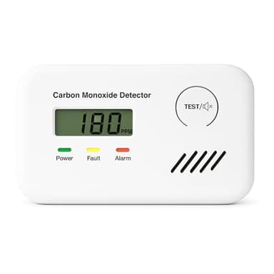 ZYTA Carbon Monoxide Detector, CO Alarm with LCD Digital Display, Portable Carbon Monoxide Alarm for Home with CO Peak Value Memory, AA Battery Included, EN50291