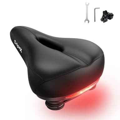 Dripex Gel Bike Seat Bicycle Saddle - Comfort Universal Cycle Saddle Wide Cushion Pad Waterproof for Women Men - Fits MTB Mountain Bike/Road Bike/Spinning Exercise Bikes