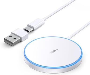 Magnetic Wireless Charger Fast Apple Mag-Safe Charger for iPhone 17 Pro Max/17 Pro/17 Air/17/16/15/14/13/12 Series AirPods 4/3/2 LED Magnet Charging Pad Mag Safe Charger with Dual Charging Ports