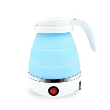 Mini Foldable Electric Kettle Collapsible Kettle Portable Suitable for Home Travel and Camping (Blue)