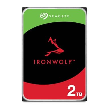 Seagate IronWolf 2TB, Enterprise Internal NAS HDD, CMR 3.5 Inch, SATA 6GB/s, 5900 RPM, 256MB Cache for RAID NAS, Data Rescue Services, Frustration Free Packaging (ST2000VNZ03)