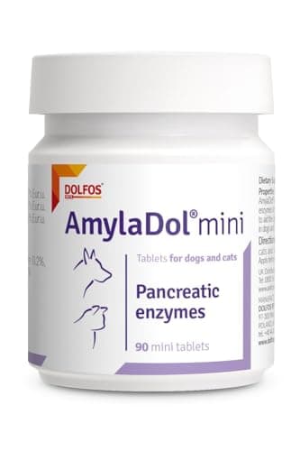 AmylaDol 90 mini tablets Pancreatic Digestive Enzymes Cats and Small Dog Breeds